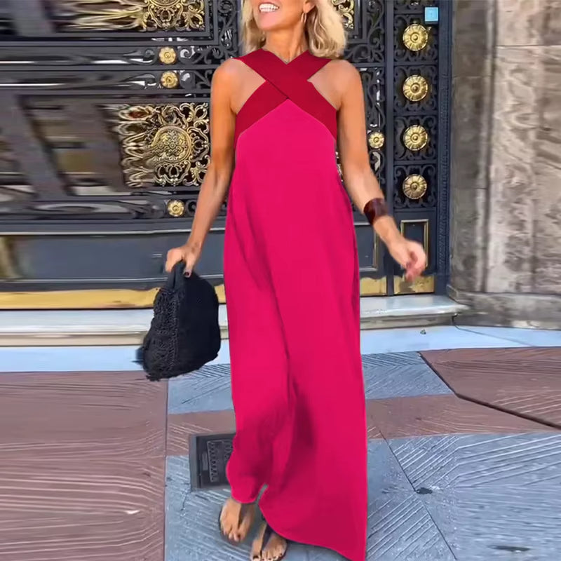 Sunset Glow: Off Shoulder Multi-Color Holiday Dress