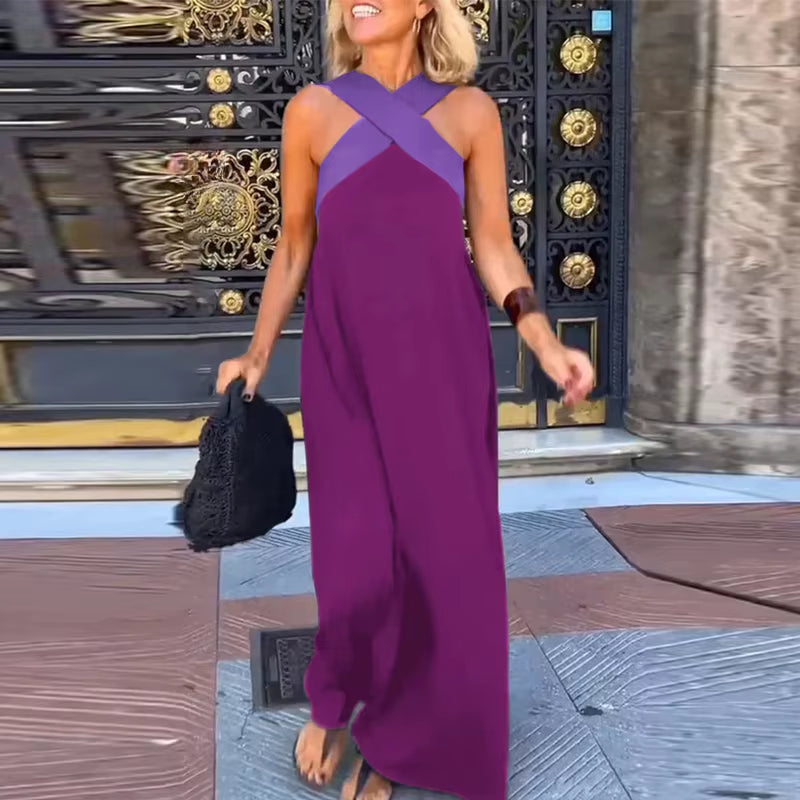 Sunset Glow: Off Shoulder Multi-Color Holiday Dress